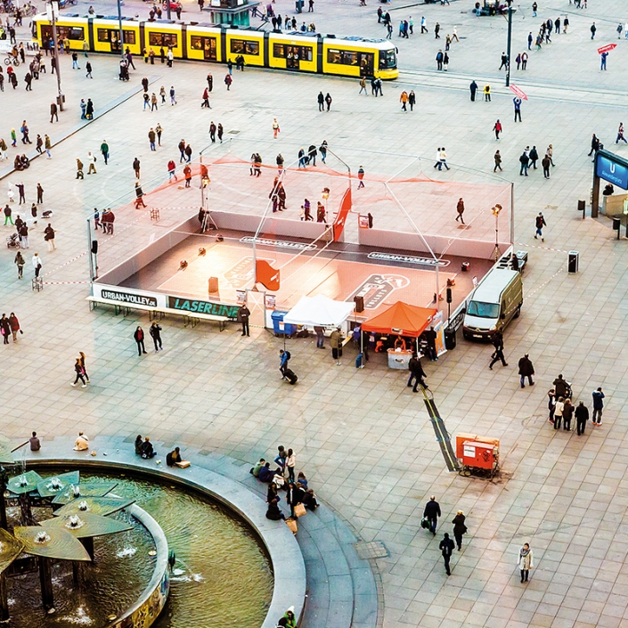 Der Urban Volley Court von oben